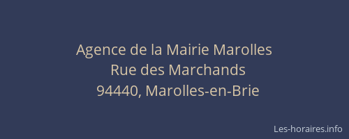 Agence de la Mairie Marolles