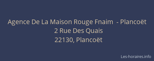 Agence De La Maison Rouge Fnaim  - Planco&euml;t