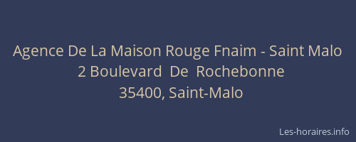 Agence De La Maison Rouge Fnaim - Saint Malo
