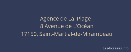 Agence de La  Plage