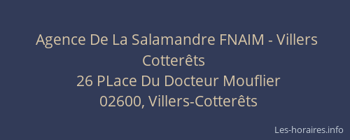 Agence De La Salamandre FNAIM - Villers Cotterêts