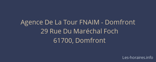 Agence De La Tour FNAIM - Domfront