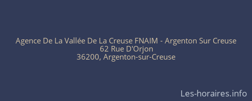 Agence De La Vallée De La Creuse FNAIM - Argenton Sur Creuse