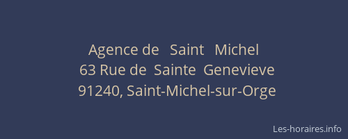 Agence de   Saint   Michel
