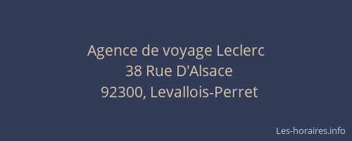 Agence de voyage Leclerc