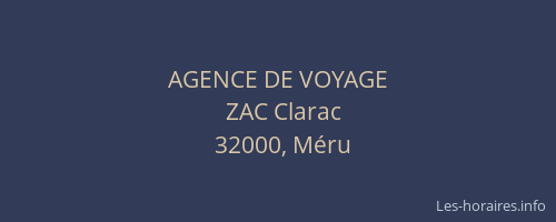 AGENCE DE VOYAGE