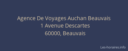 Agence De Voyages Auchan Beauvais