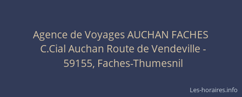 Agence de Voyages AUCHAN FACHES