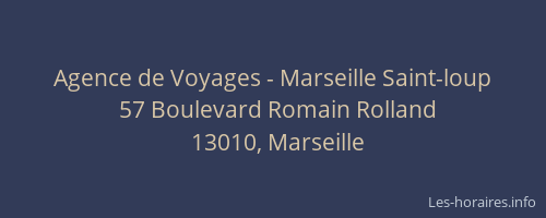 Agence de Voyages - Marseille Saint-loup