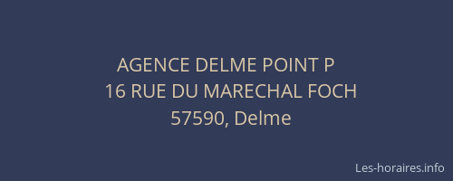 AGENCE DELME POINT P