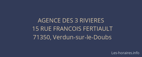 AGENCE DES 3 RIVIERES