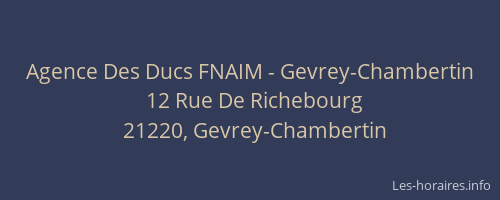 Agence Des Ducs FNAIM - Gevrey-Chambertin