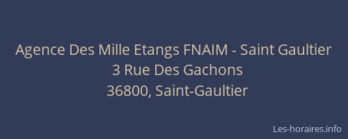 Agence Des Mille Etangs FNAIM - Saint Gaultier