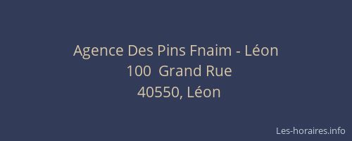 Agence Des Pins Fnaim - L&eacute;on