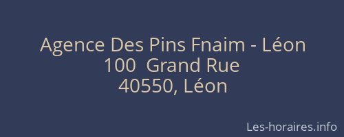 Agence Des Pins Fnaim - Léon