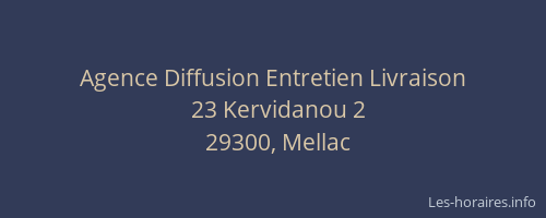 Agence Diffusion Entretien Livraison