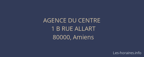 AGENCE DU CENTRE