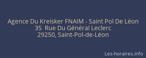 Agence Du Kreisker FNAIM - Saint Pol De Léon