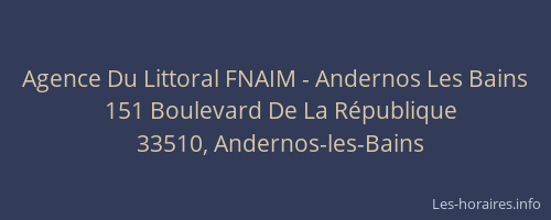 Agence Du Littoral FNAIM - Andernos Les Bains