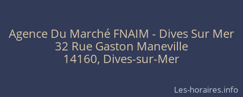 Agence Du Marché FNAIM - Dives Sur Mer
