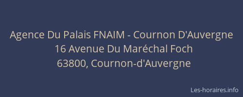 Agence Du Palais FNAIM - Cournon D'Auvergne