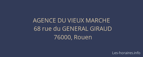 AGENCE DU VIEUX MARCHE