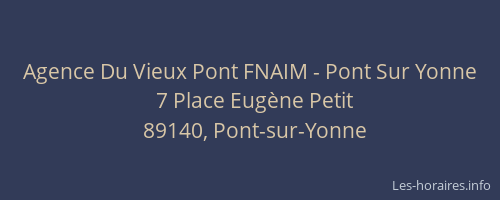 Agence Du Vieux Pont FNAIM - Pont Sur Yonne