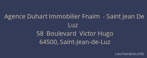 Agence Duhart Immobilier Fnaim  - Saint Jean De Luz