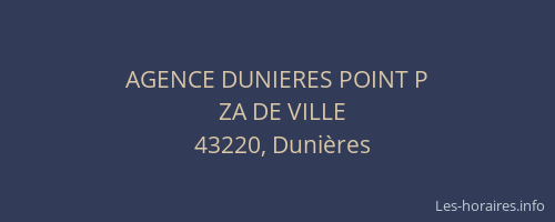 AGENCE DUNIERES POINT P