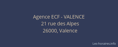 Agence ECF - VALENCE