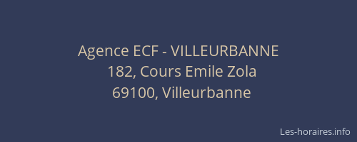 Agence ECF - VILLEURBANNE