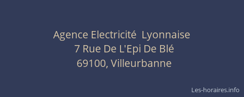 Agence Electricité  Lyonnaise