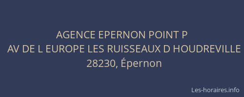 AGENCE EPERNON POINT P