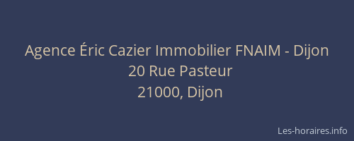 Agence Éric Cazier Immobilier FNAIM - Dijon