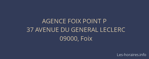 AGENCE FOIX POINT P
