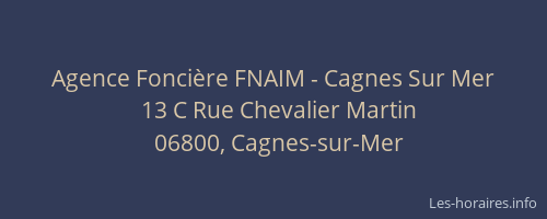 Agence Foncière FNAIM - Cagnes Sur Mer