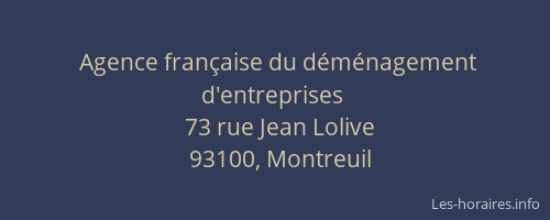 Agence française du déménagement d'entreprises