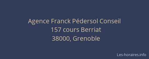 Agence Franck Pédersol Conseil