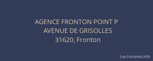 AGENCE FRONTON POINT P