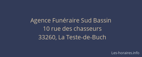 Agence Fun&eacute;raire Sud Bassin