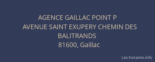 AGENCE GAILLAC POINT P