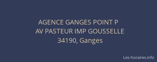 AGENCE GANGES POINT P