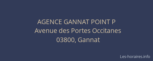 AGENCE GANNAT POINT P
