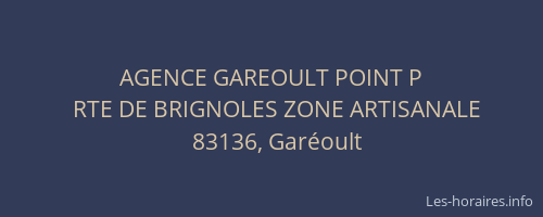 AGENCE GAREOULT POINT P