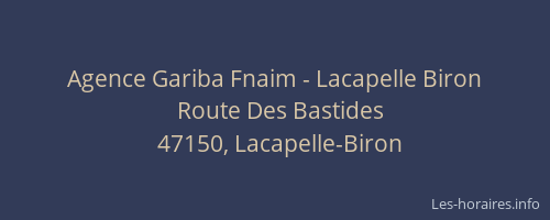 Agence Gariba Fnaim - Lacapelle Biron