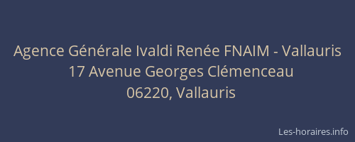 Agence Générale Ivaldi Renée FNAIM - Vallauris