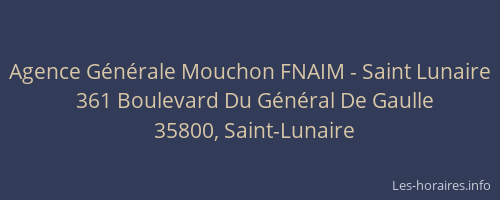 Agence Générale Mouchon FNAIM - Saint Lunaire