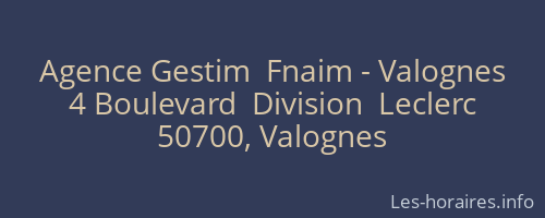 Agence Gestim  Fnaim - Valognes