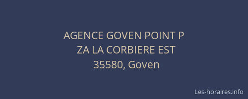 AGENCE GOVEN POINT P