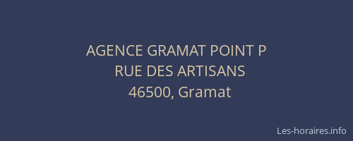 AGENCE GRAMAT POINT P